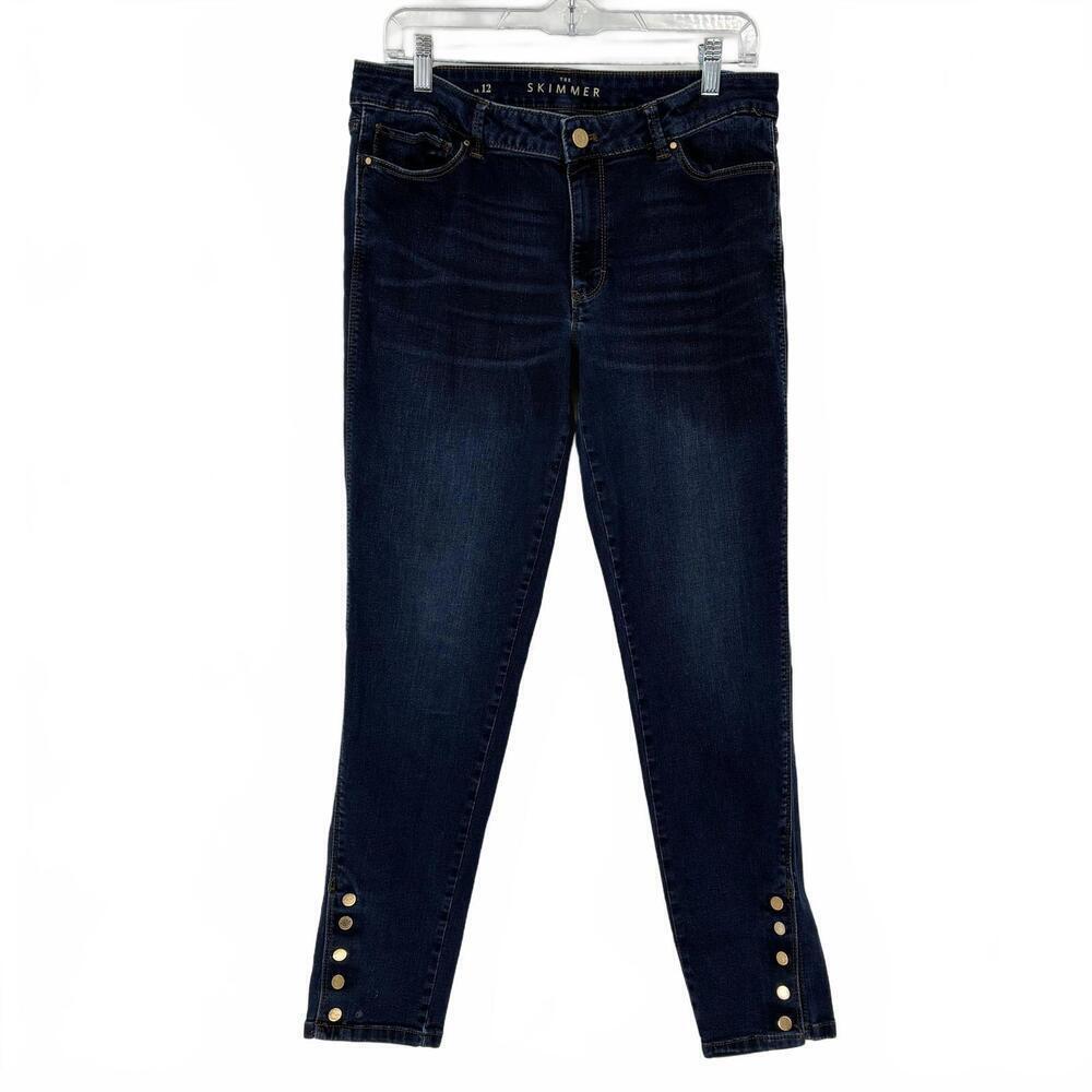 Chico's The Skimmer Women's Skinny Jeans Size 12 Dark Wash